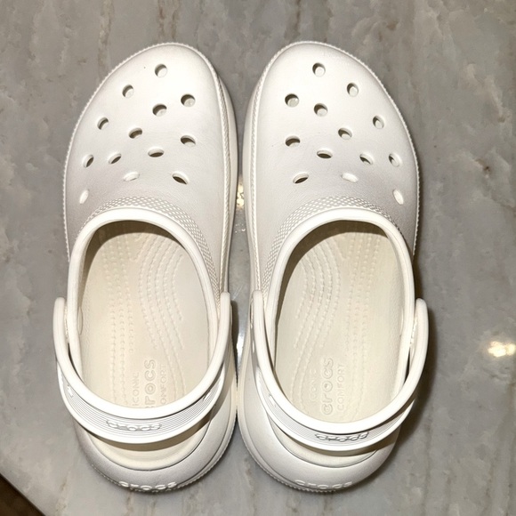 Crocs Classic Crush Platform White Unisex Mens 4 /Women’s 6 - Picture 7 of 9